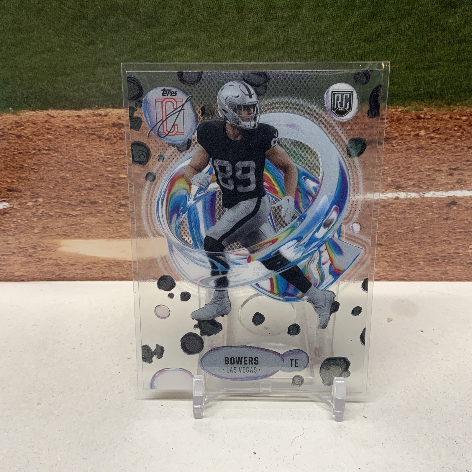 BROCK BOWERS 2024 TOPPS SIGNATURE CLASS FLUIDITY ROOKIE ACETATE RC Raiders