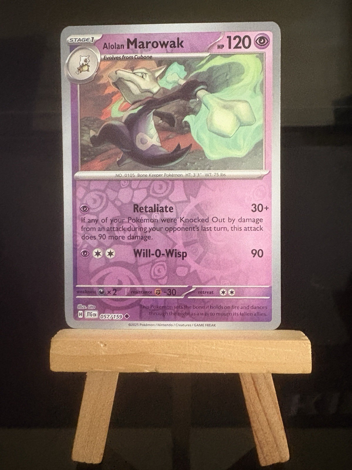 ALOLAN MAROWAK 57/159 Journey Together NM  Reverse Holo Uncommon Pokémon TCG