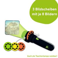 Diashow Projektor Taschenlampe Kinder Moses. 24 Dinosaurier Bilder & Namen