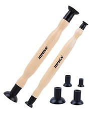 Valve Lapping Tool Kit - 2 Wooden Handles  8 Suction Cups 4 Sizes: 9/16",