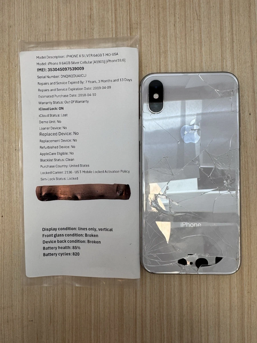 iPhone X Silver 64GB for Sale - eBay