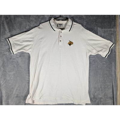 Vintage Lee Sport USF South Florida Bulls Embroidered Polo Shirt White Men's XL