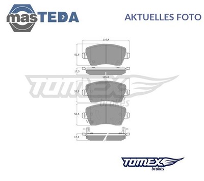 TX 14-161 SATZ BREMSBELÄGE BREMSKLÖTZE VORNE TOMEX BRAKES NEU OE QUALITÄT