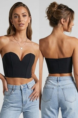 Sweetheart Corset Black Top Brand is Grey Lab Size Small NWT