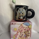 Baby Three Character Ceramic Mug Black Panda With Lid, Spoon And Box — photo 1
