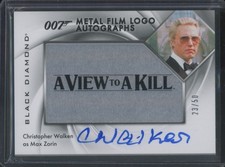 2024 Black Diamond James Bond 007 Christopher Walken #MLA-CW Film Logo Auto /50