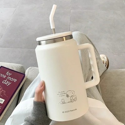 Snoopy Stainless Steel Insulated Coffee Cup Cute Cartoon Thermal Water Bottle