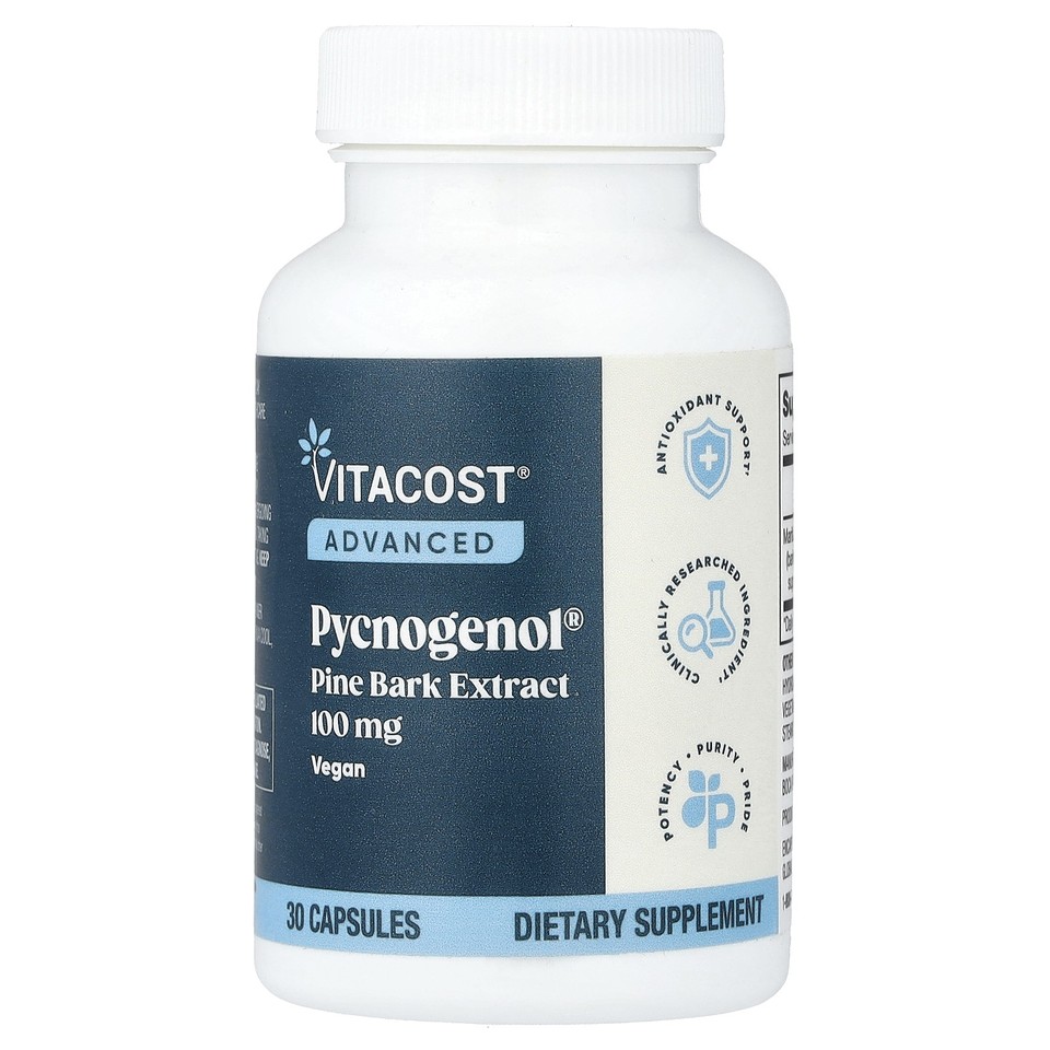 Advanced, Pycnogenol®, Pine Bark Extract, 100 mg, 30 Capsules