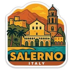Salerno Italy Sticker Decal Vinyl Die-Cut City Skyline Landmark Design