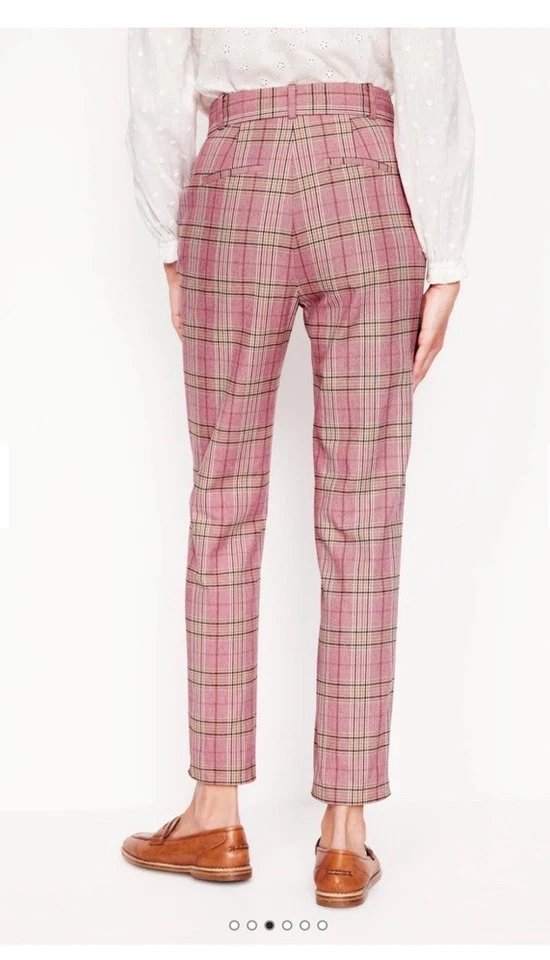 NWT Boden Pink Kew Checked Pants - Image 4 of 4