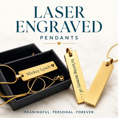 Personalisierter Anhänger Anhänger individuelle Gravur Edelstahl Gold Schmuck Geschenk