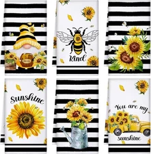 Tranqun 6 Pcs Sunflower approx. 16 x 24 inches/ 40 x 60 cm, Multicolored 