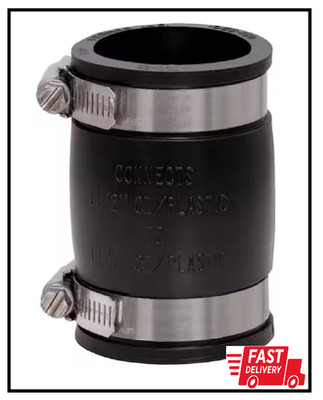 1-1/2 In. X 1-1/2 In. DWV Flexible PVC Coupling