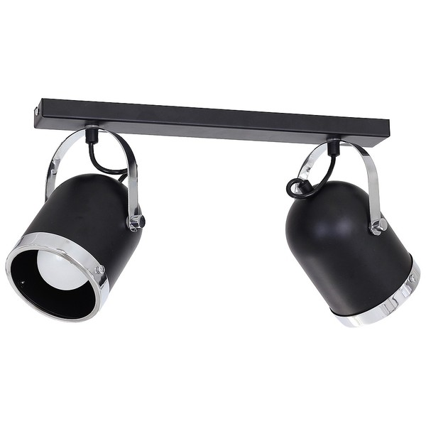 Deckenleuchte Schwarz 2X E27 Deckenstrahler Strahler Deckenspot Schwenkbar Innen-image