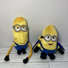 Minions Despicable Me 4 Squooshy Plush Lot Mega Dave 9” & Gus 8” 2024