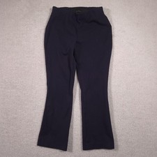 Talbots Pants Womens 2 Navy Montauk Ponte Pull On Straight Leg Ankle Dress Work