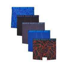 Hanes Moves Boys  Performance Stretch Boxer Brief Underwear, 5-Pack XL Multi