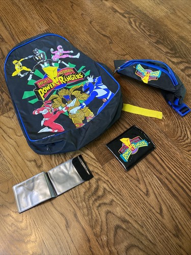 Vintage Mighty Morphin POWER RANGERS Backpack Wallet Pack 1993 Saban (Rare) New - Picture 7 of 7