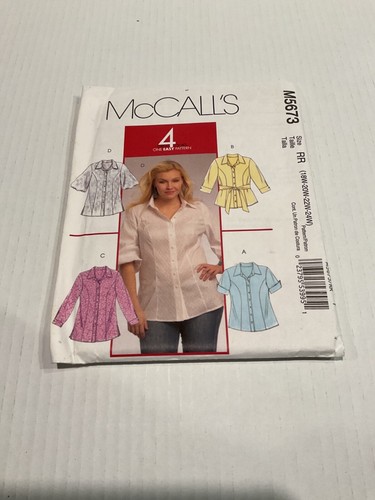McCall's M5673 Blouse button up Size 18W-24W sewing pattern New 2008 uncut FF