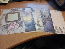 5X SHEETS NOSTALGIC/VINTAGE FOR SCRAPBOOKING/JOURNALS  +/- 13X9 CM (VIN12)