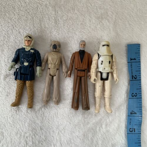 4 Star Wars Figures from 1980’s Kenner, Obi Wan Kenobi, Han Solo & Stormtrooper - Picture 20 of 21