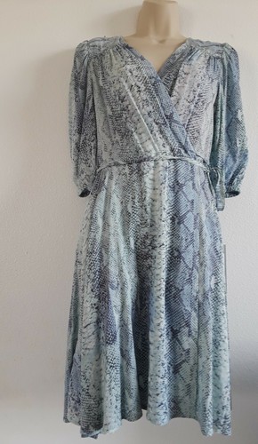 Calvin Klein Women's A-line sleek wrap-style Dress color SeaspraySz4 NWT Org$129 - Picture 5 of 12