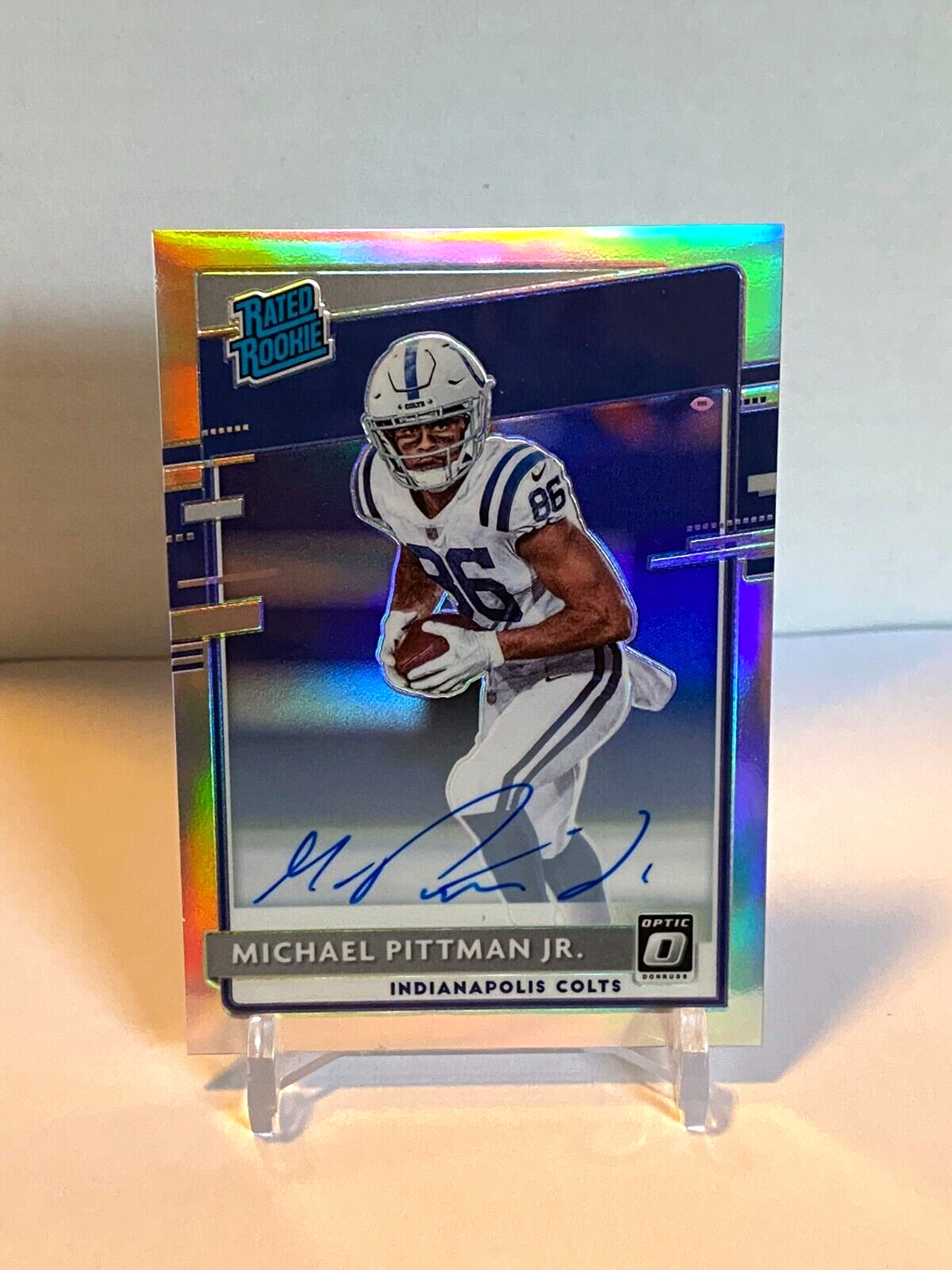 2020 Donruss Optic MICHAEL PITTMAN JR. /99 Holo Rated Rookie AUTO #172 IND Colts