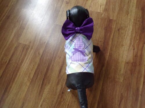 male/unisex pet dog vest/shirt,Easter,Spring,plaid,bowtie, Small*(read details) - Picture 8 of 9