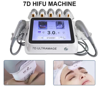 Portable 7D Face Lift Machine Skin Tighten Anti Wrinkle Removal + 7pcs cartridge