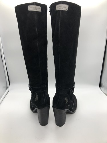 U.S. Polo Assn. Stivali donna stivali Vesna, pelle, tacco 10,5 cm, nero 39 - Foto 3 di 5