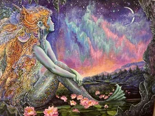Leanin Tree Josephine Wall Mermaid Pool Happy Birthday loaded/ glitter