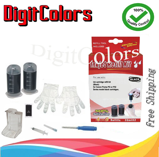 Vivid Colors 30ml Ink Cartridge Refill Kit For Canon PG-245 245XL 243 243XL – Black
