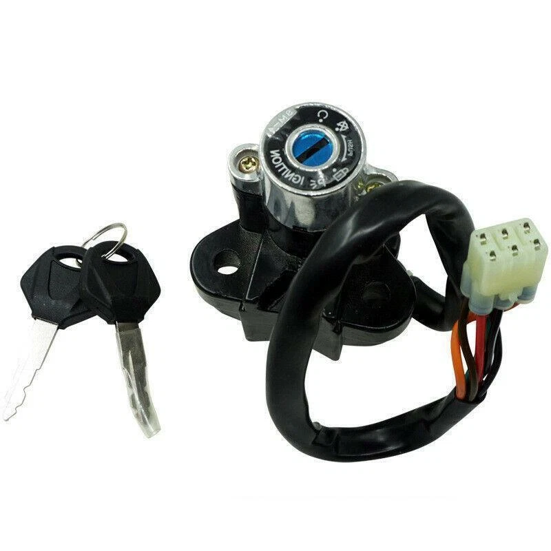 Universal Motorcycle Modified Ignition Key Lock Set Switch CNC Aluminum Alloy - Image 2 of 4