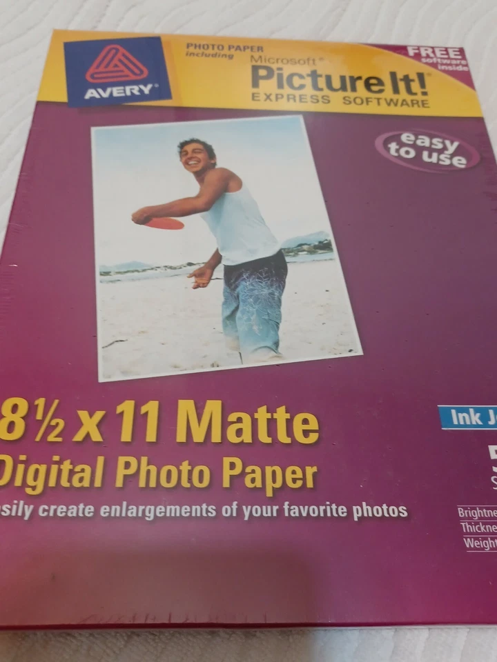 Avery Picture It Express Software 8 1/2 ×11 Matte Digital Photo Paper Free Ship - Image 2 of 4