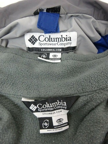 Columbia Bugaboo Interchange Jacket Removable Fleece ~ Gray & Blue ~ Youth 14/16 - Picture 10 of 10