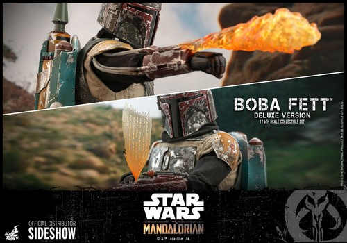 HOT TOYS Star Wars Mandalorian Boba Fett DELUXE Set TMS034 1:6 Scale Figure NEW - Picture 5 of 11