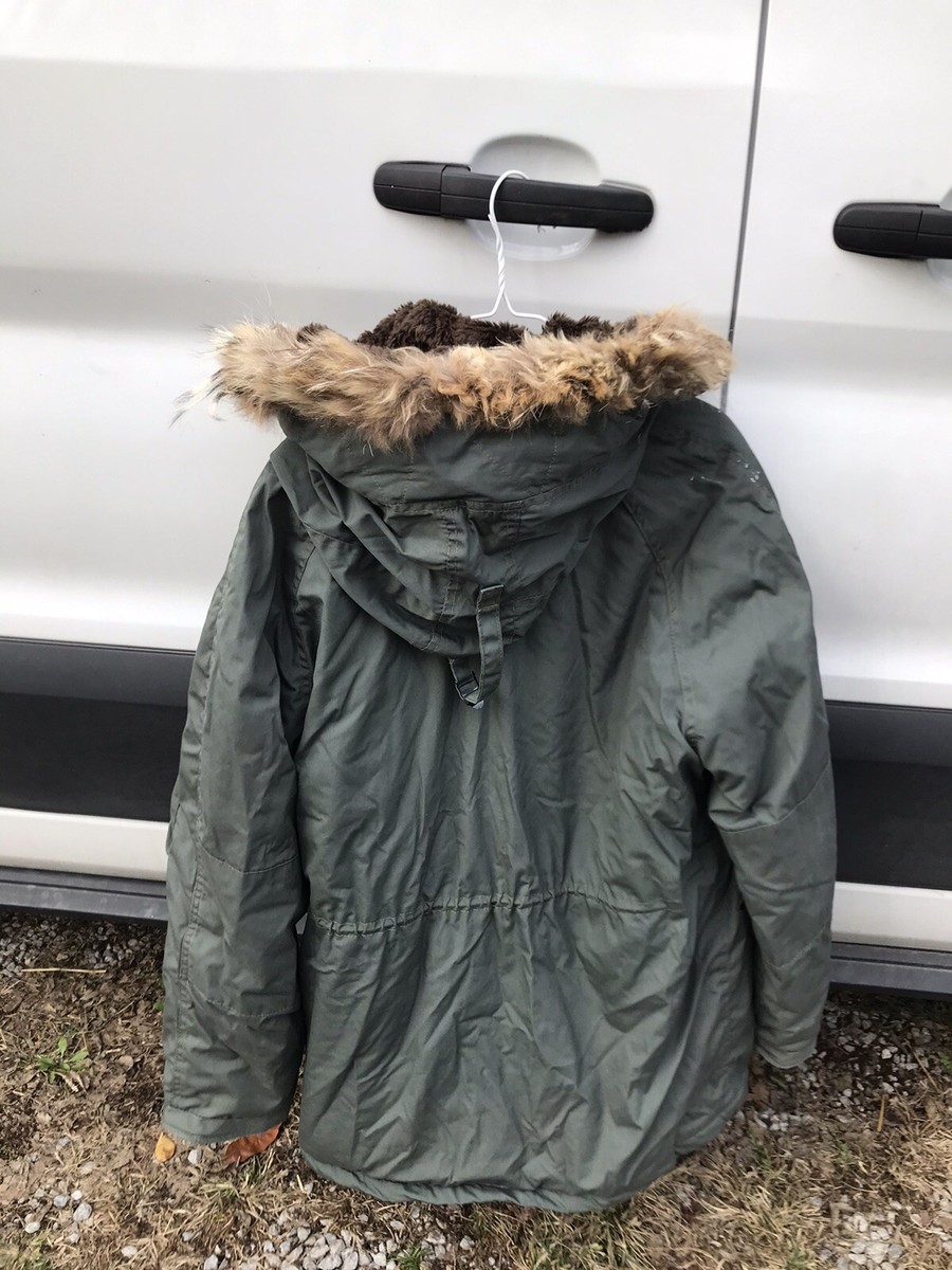 Vintage Flight Type N3B Arctic Parka w/Fur Trim Hood Sz. L arge | eBay