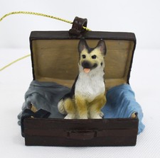 German shepherd colors Tan Black Figurine Traveling Companion Dog Ornament
