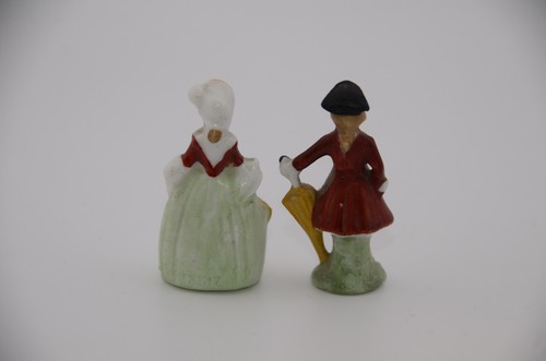 Antikes Mini Deutscher Biskus viktorianischer Gentleman & Lady 1 7/8 Figuren-Set - Bild 2 von 8