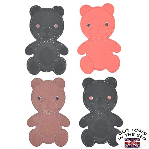 Small Stitch Patterned Teddy Bear Metal Cutting Die, Card Making, Crafts, E1 - Picture 6 of 7