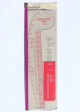 Dritz Styling Design Ruler, Multiple Use: Straight/Curved/Slots, NEW