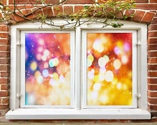 3D Yellow Light A153 Window Film Print Sticker Cling Stained Glass UV Zoe