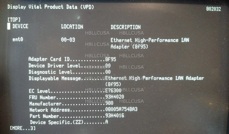 IBM RS/6000 FC2992 93H4020 8-U 10 mbps Ethernet 7009 7012 7013 - Fully Tested - Image 2 of 4