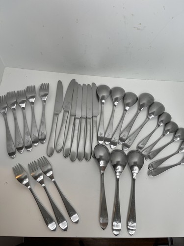Lotto posate Robert Welch Meridian 28 pezzi forchette inox satinato cucchiai coltelli - Foto 9 di 9
