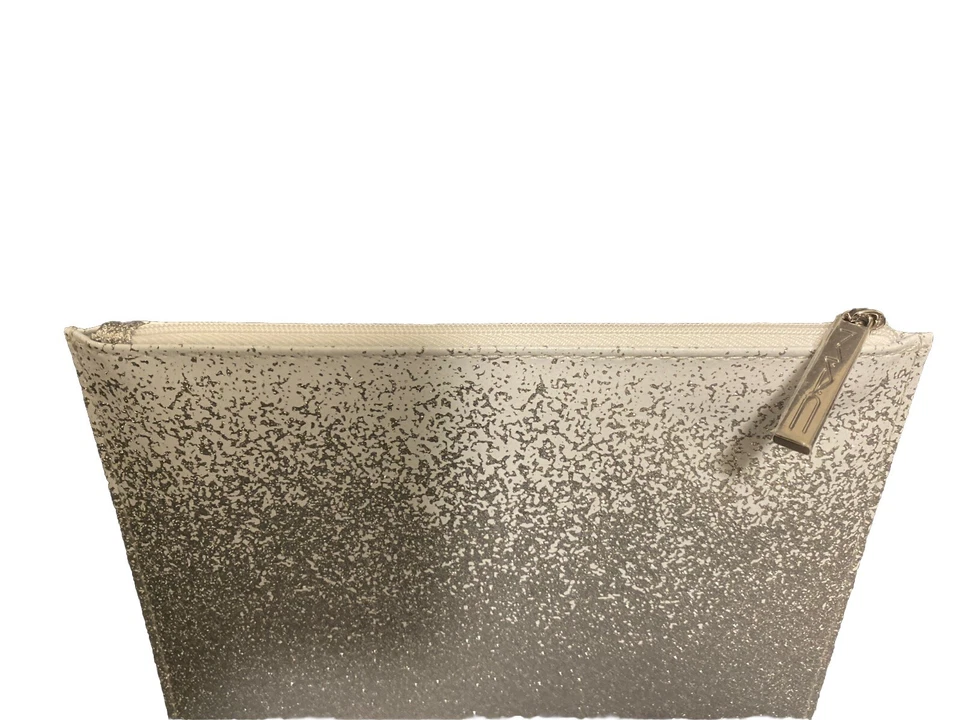 MAC Limited Edition White/Silver Fabric Cosmetic Makeup Bag 8"x5" NEW AUTHENTIC - Image 3 of 4