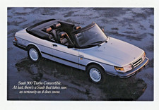 Vintage Postcard Automobile Saab 900 Turbo Convertible 1987 Chrome Unposted Nos Vintage Postcard Automobile Saab 900 Turbo Convertible 1987 Chrome Unposted Nos