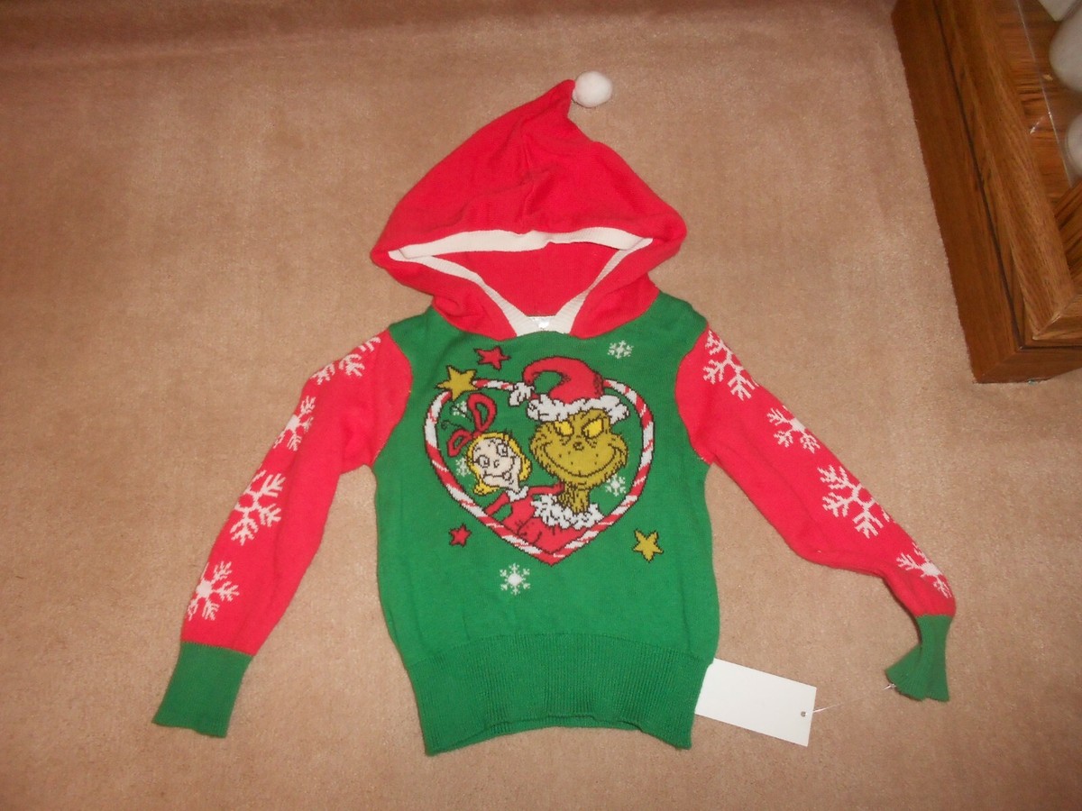 NEW, Seuss The Grinch 12 Month Hooded Sweater The Grinch