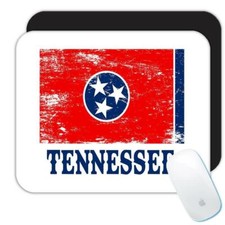 Gift Mousepad : Tennessee Flag Distressed Souvenir State USA Christmas Coworker