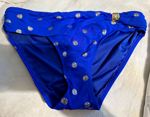 Lilly Pulitzer Marina Sarong Bikini Bottom Swim Size 2 Blue Grotto NWOT