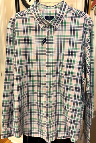 GEORGE Cotton Blend Poplin Long Sleeve Button Up SHIRT -White XL/2XL or Black XL - 第 12/26 張圖片